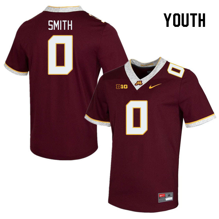 Youth #0 Anthony Smith Minnesota Golden Gophers College Football Jerseys Stitched-Maroon - Click Image to Close